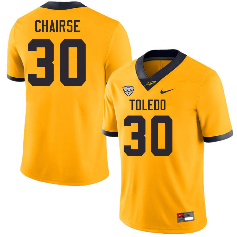 Toledo Rockets #30 Vontrell Chairse College Football Jerseys Stitched Sale-Gold